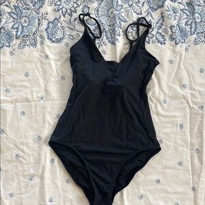 Elegant Black One-Piece Swimsuit